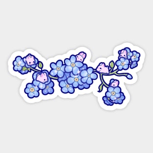 Forget Me Not Bunnies Sticker